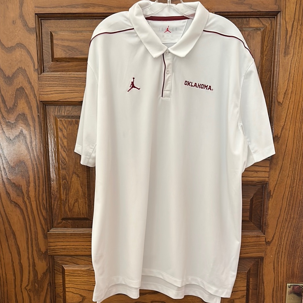 Jordan White Polo Shirt with Jumpman Logo